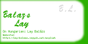 balazs lay business card